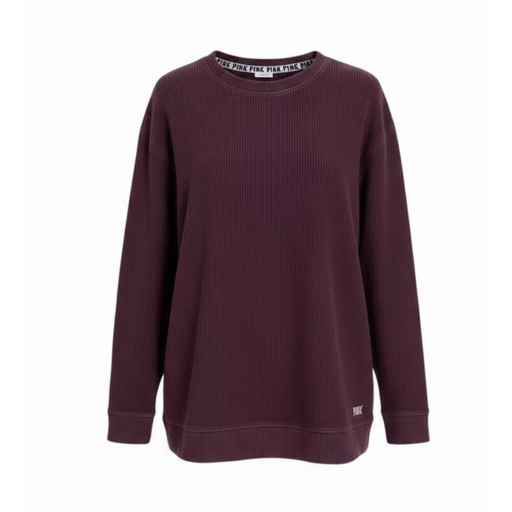 PINK Victoria's Secret Oversized Crew Neck 100% Cotton Sweatshirt Purple Size XS